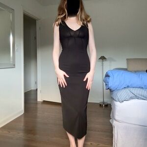 Dolce & Gabbana Charcoal Midi Dress